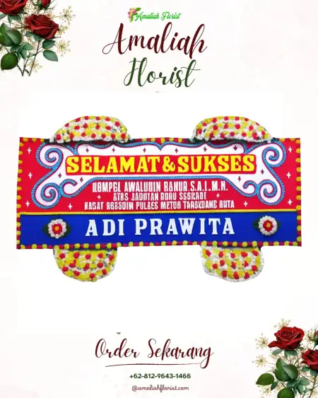 Papan Bunga Ucapan Selamat Baadia