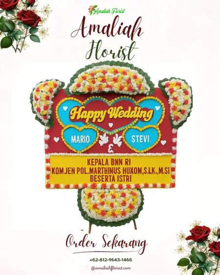 Papan Bunga Pernikahan Baadia